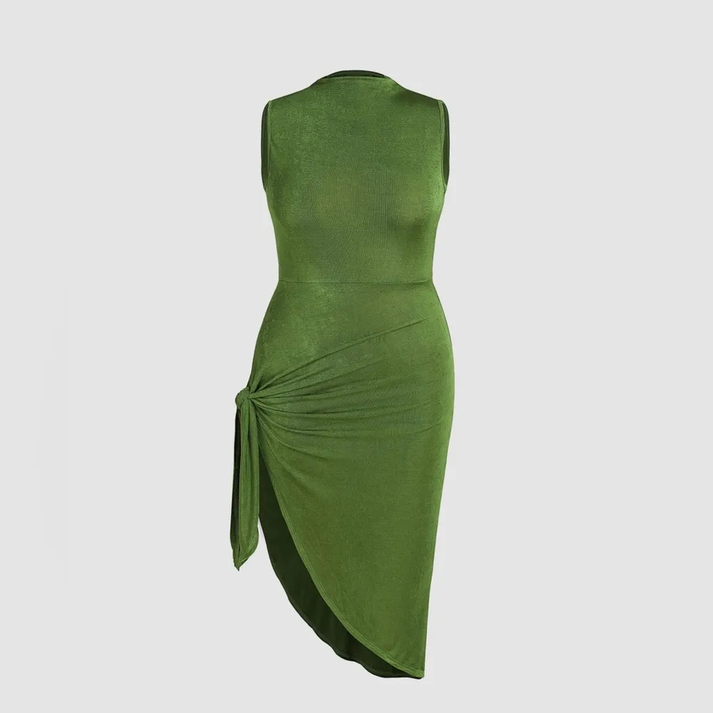 Cider Green Sleeveless Split Maxi Dress - New - Size 3XL - Image 2