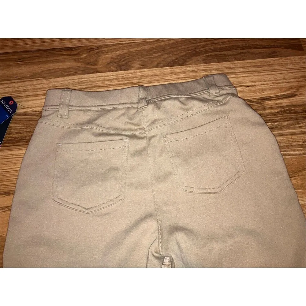 Nautica NEW Women's Small 3 5 Jegging Uniform Stretch Interlock Legging‎ Khaki - Image 5