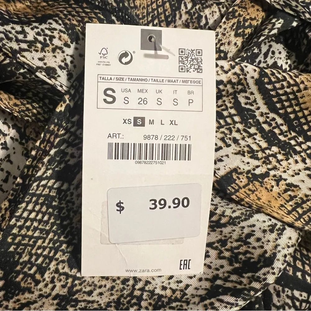 ZARA Snakeskin Print Skort/Skirt - Image 6