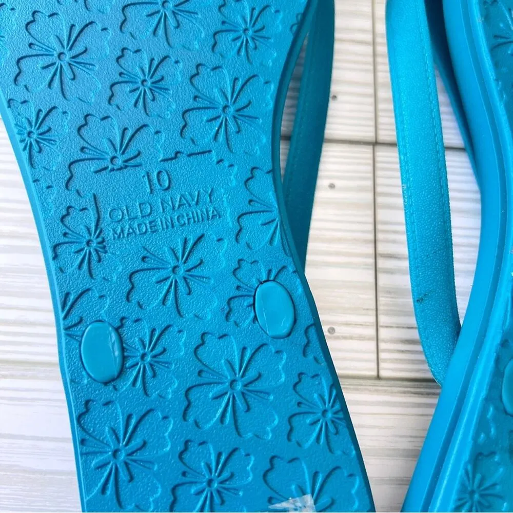 Old Navy Women’s Teal Sandals Sz 10 - Image 2