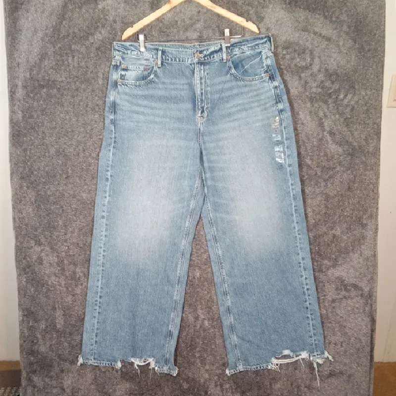 American Eagle Dreamy Drape Super High Rise Baggy Wide Leg Womens 18 - Image 3