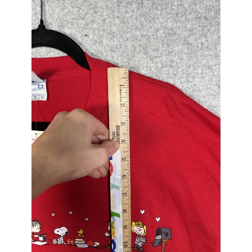 Vintage NOS Peanuts Valentine's Day Heart Tshirt Size XL Snoopy Charlie Brown - Image 7