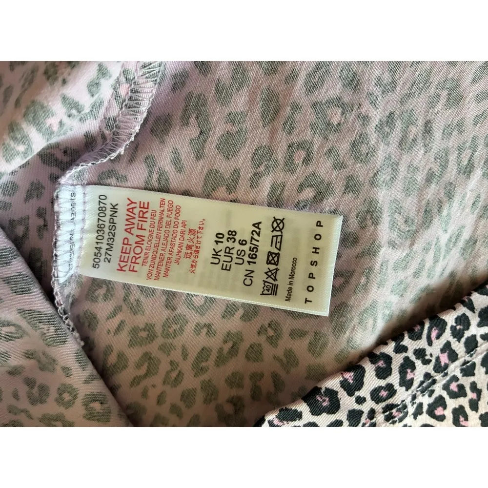TOPSHOP Skirt Size 6 Pink Leopard Print Mini Stretch Barbiecore Casual  NWT (H2) - Image 8