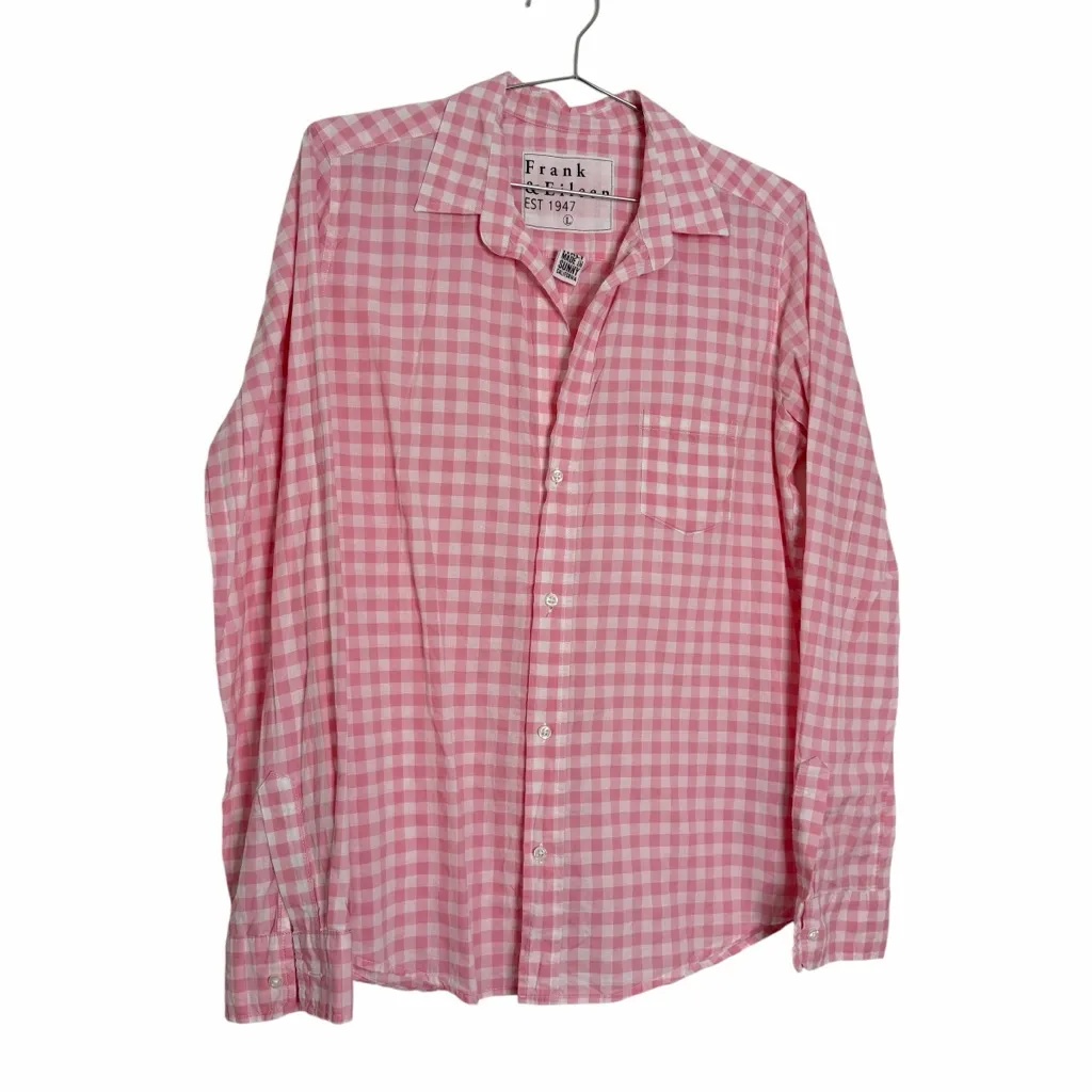 Frank & Eileen Barry Shirt Pink Gingham - Image 3