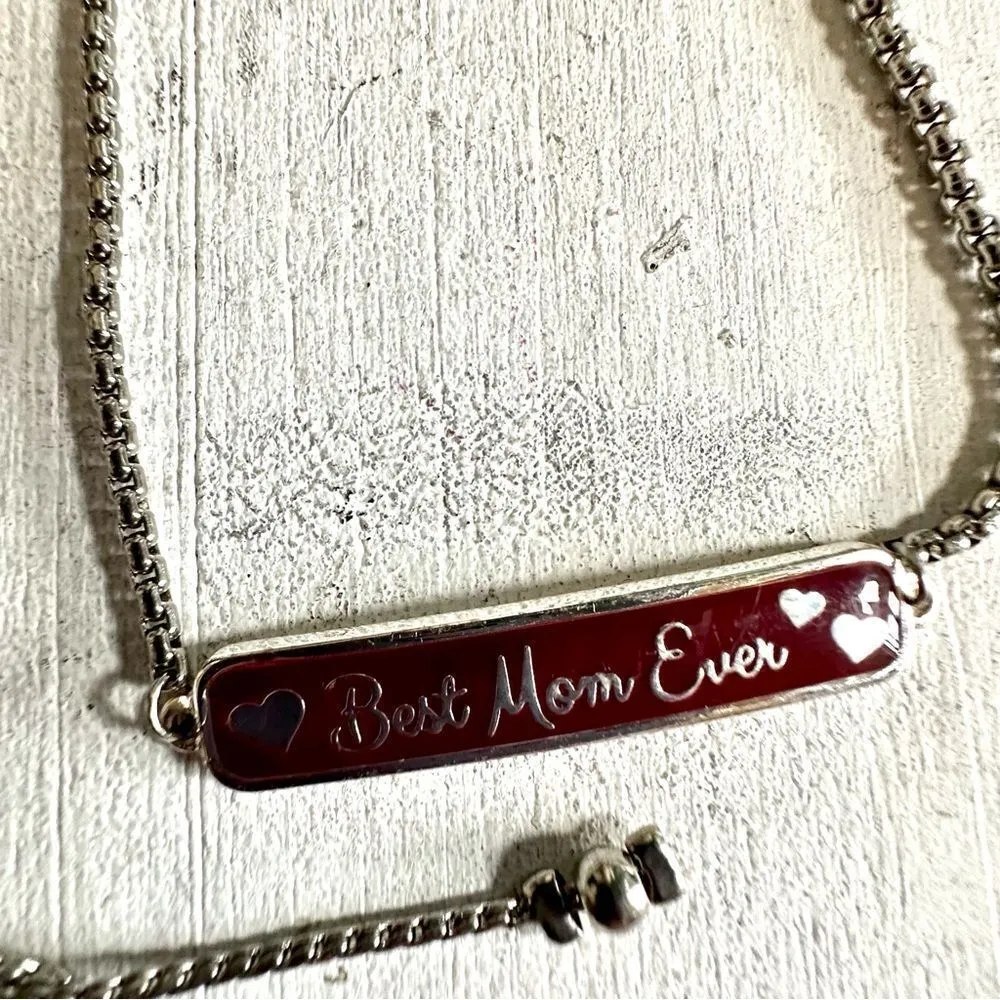 Bundle of 3 silver tone adjustable bracelets - Image 7