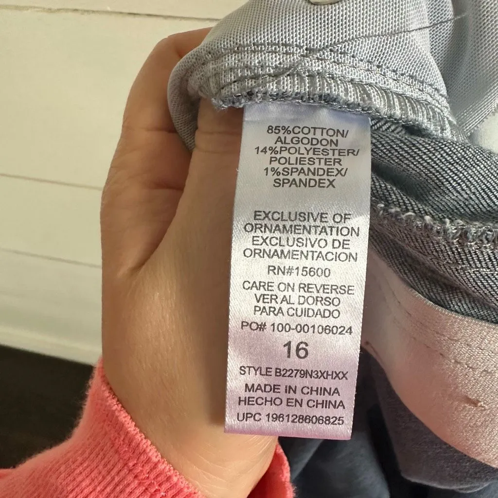 Democracy Women’s 16 Ab Technology Blue Denim Ankle Skimmer Stretch Jeans - Image 5