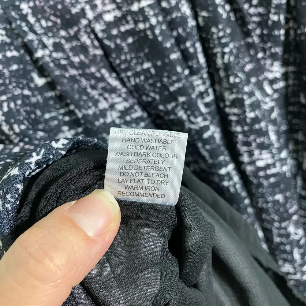 Boutique Women's Black & White Pearl Embellishment Neckline Fit & Flare Dress - Image 2