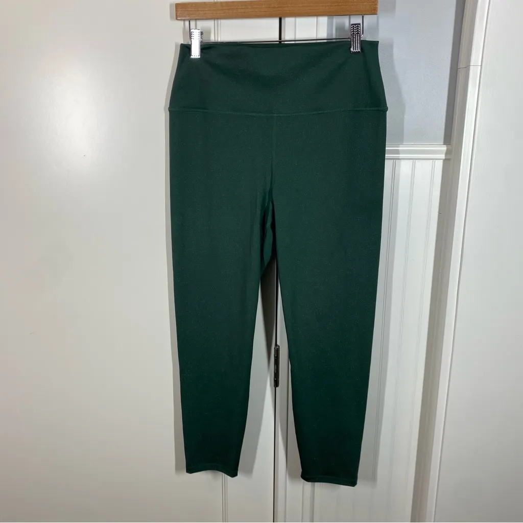 Carbon38 Diamond shine glitter leggings evergreen green size xl 24” inseam - Image 2