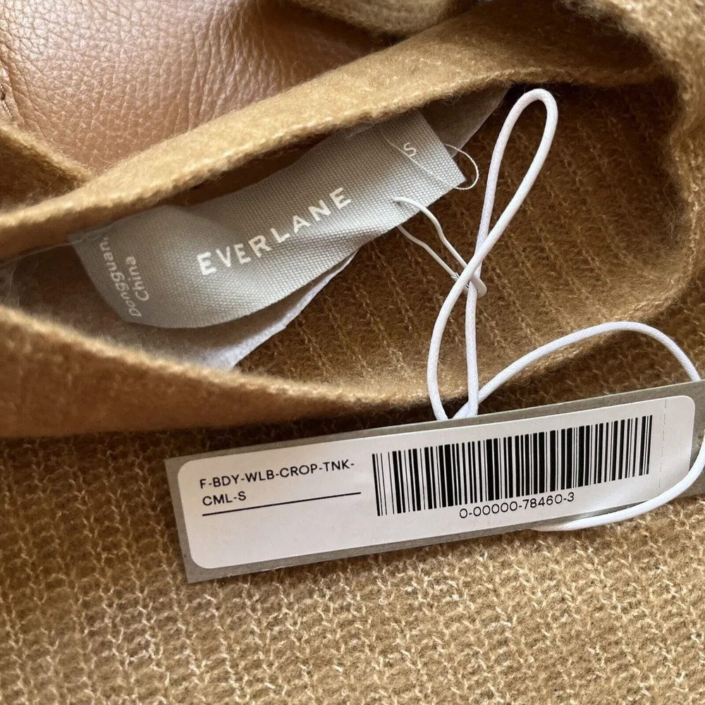 NWT Everlane Camel Tan Wool Yak Hair Blend Ribbed Cozy Stretch Tank Small - Image 9
