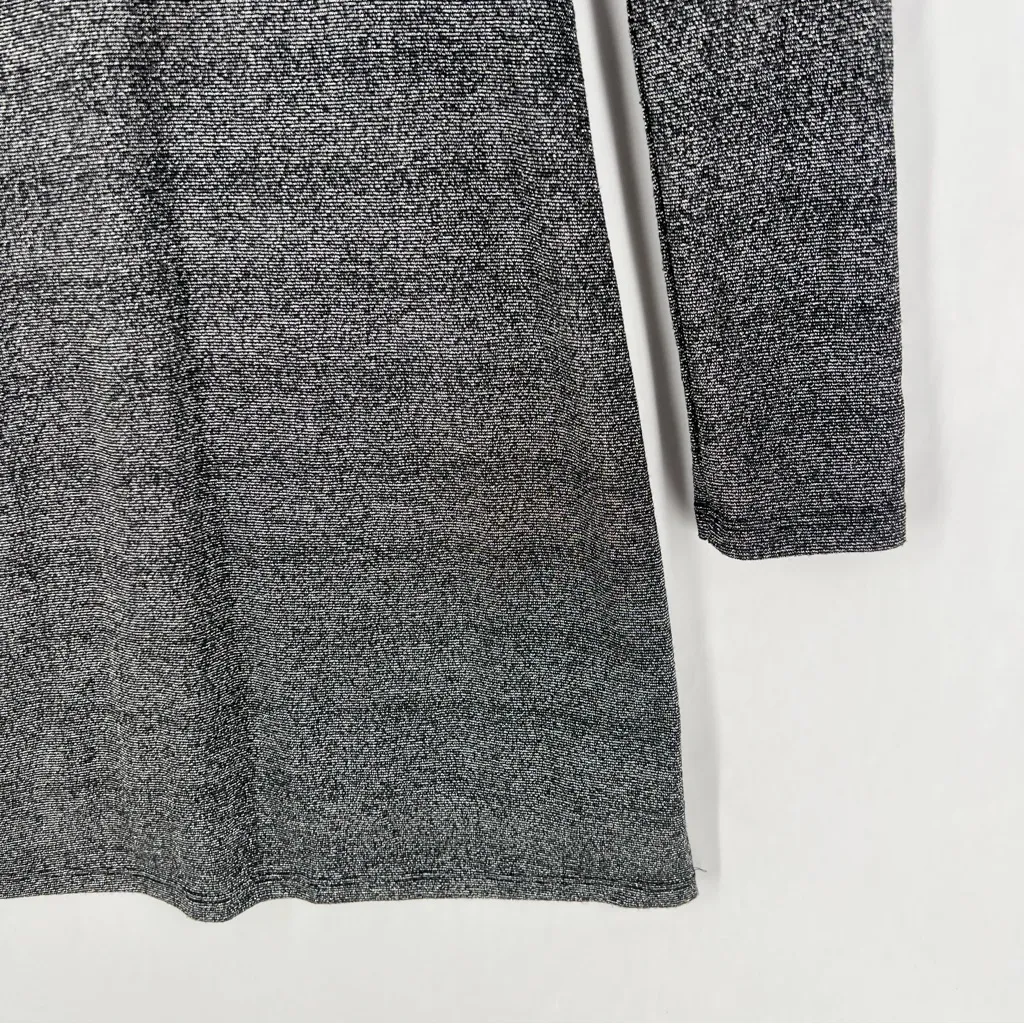 Reformation Esen Knit Dress in Chrome Sparkle Metallic Long Sleeve Party Dress - Image 10
