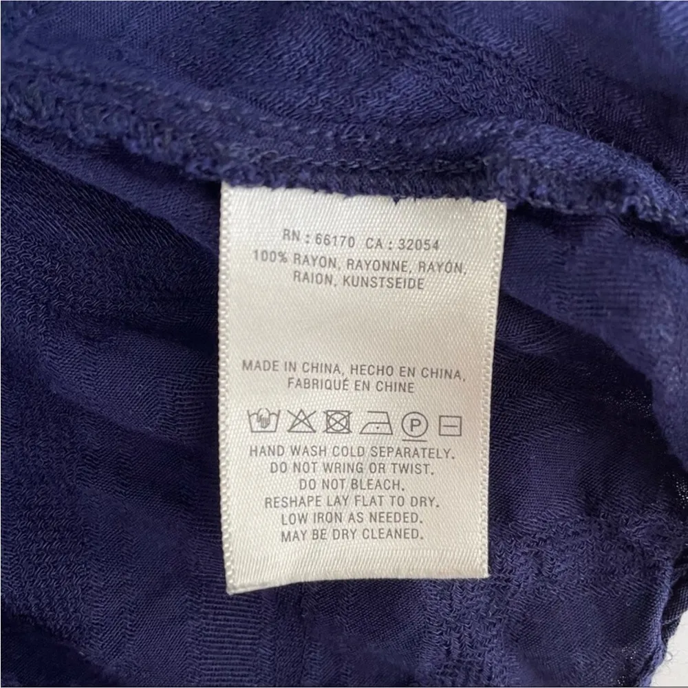 Anthropologie Maeve Navy Smocked Tank Top - Image 5