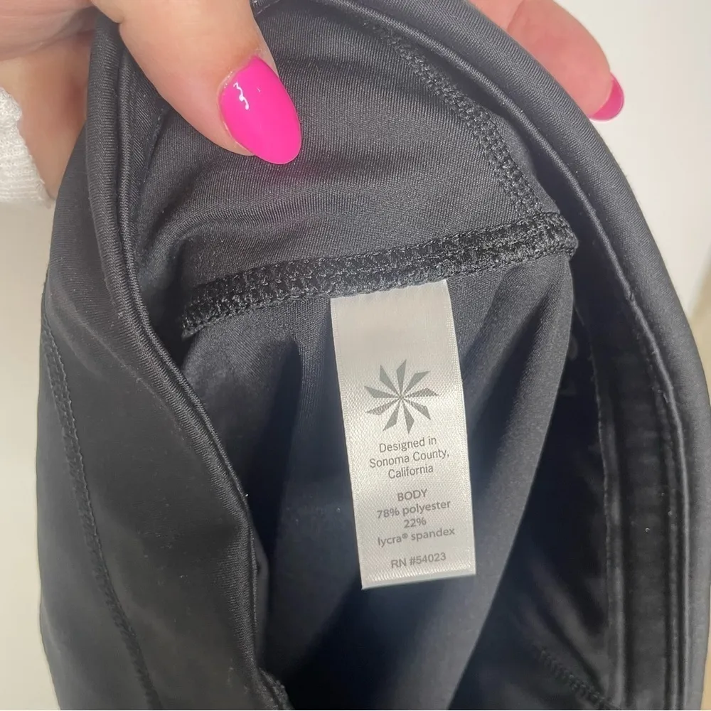 Athleta Full Length Silver Shine Stripe Solar Leggings Medium‎ - Image 6