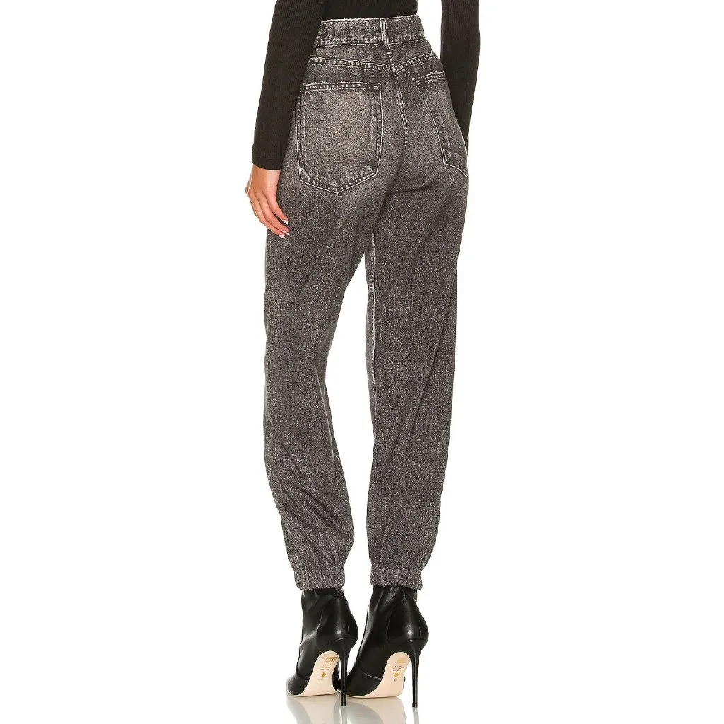 NWT rag & bone Miramar Jogger in Black Magic Photo Print Faux Jean Sweatpant XXS - Image 9