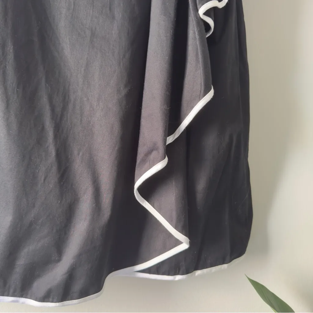 Vintage 2000s Y2K New York & Co. Black and White Strapless Dress Mini Ruffle NWT Size 14 - Image 12