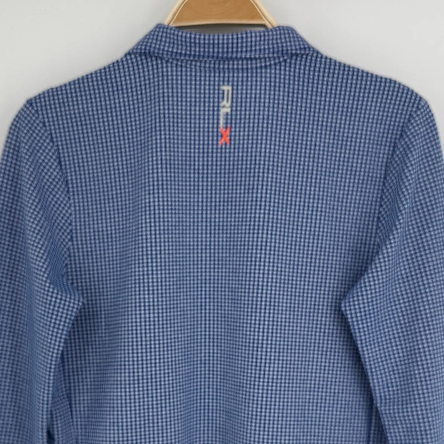 RLX Ralph Lauren Pullover Large Blue Quarter Zip Athletic Activewear Lightweight - Image 5