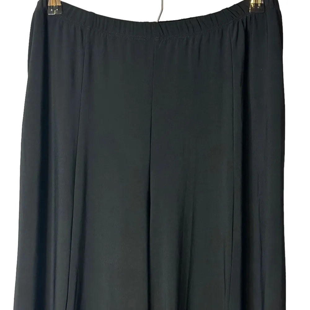 Marina Black Elastic Pull On Dress Pants Size 16 Style 28027‎ 28028 USA Wide Leg - Image 2