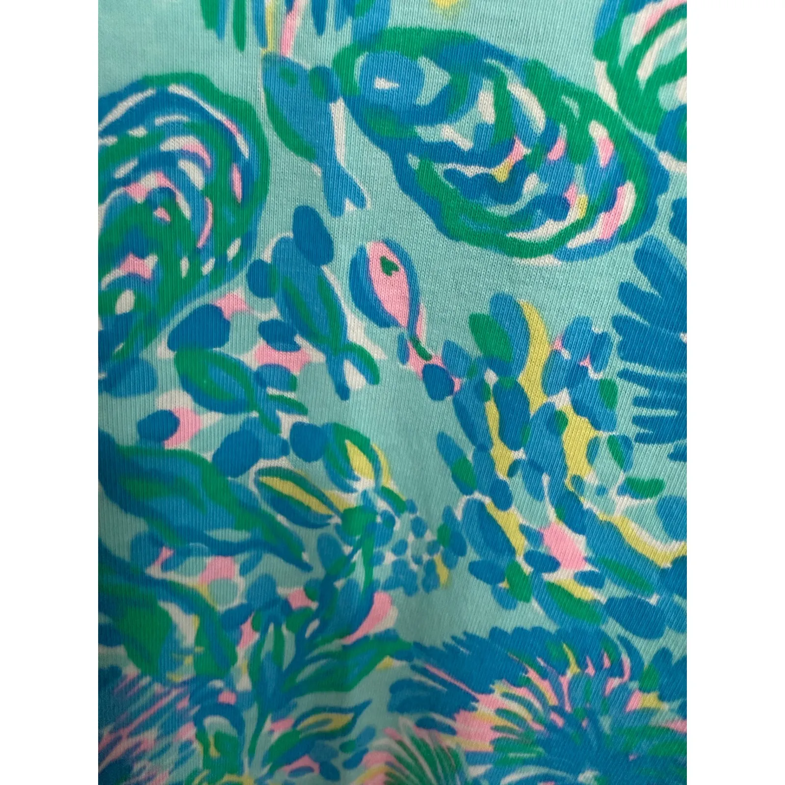 Lilly Pulitzer Surf Blue Coral of A Story Etta TShirt Dress Size XL 100% Cotton - Image 6