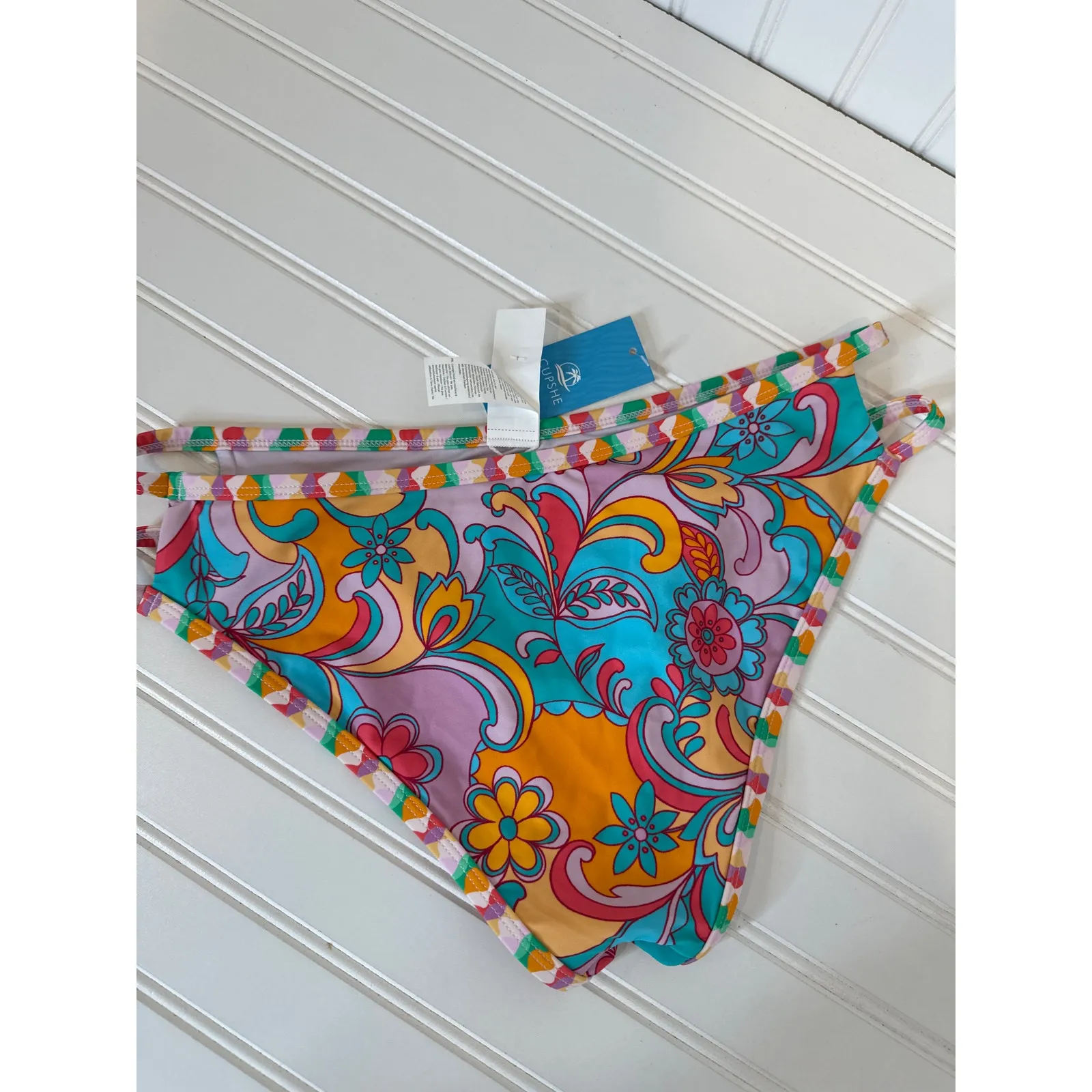 NWT Cupshe LOT OF 2 Swim Bikini Bottoms - High Waist Surf Swimsuit Bundle Size M - Image 9