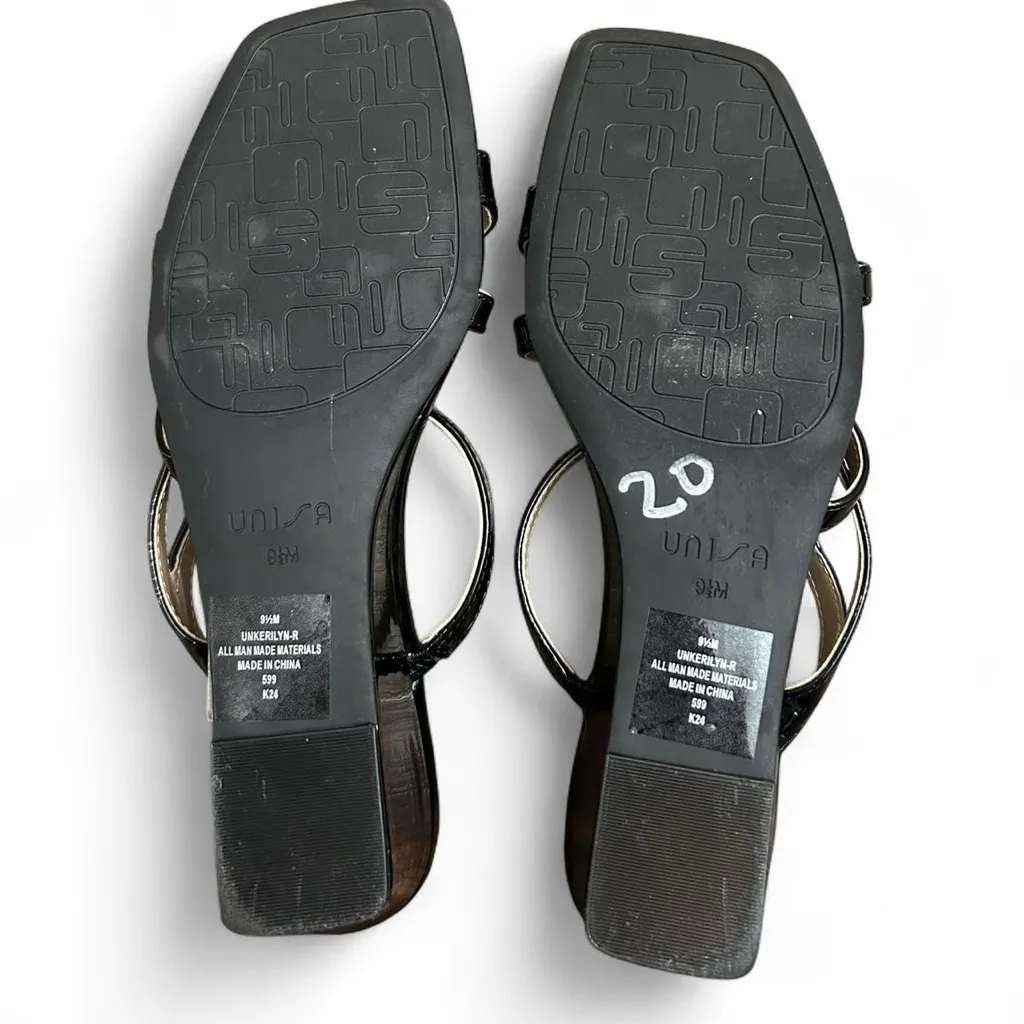 Unisa Black Women's Block Heel Sandals - Image 5