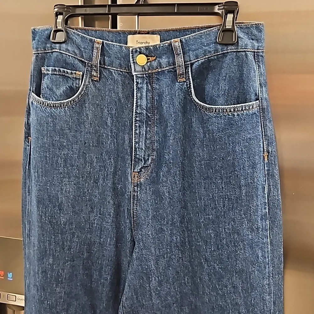 💕TRIARCHY💕 Ms. Onassis V High-Rise Wide Leg Jeans ~ Medium Indigo Blue 30 NWT - Image 12