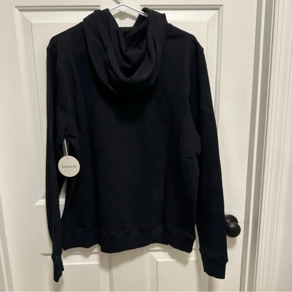 Pact Unisex Black One For All Hoodie Sweatshirt Organic Cotton Size Medium - Image 2