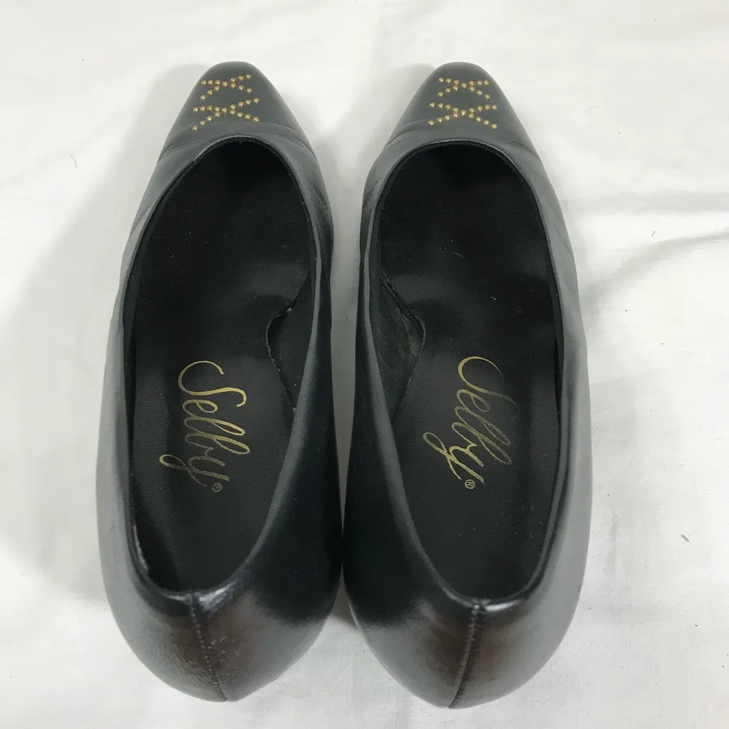 Selby Vintage Women’s Black Low Heel Comfort Pumps 8.5 - Image 6