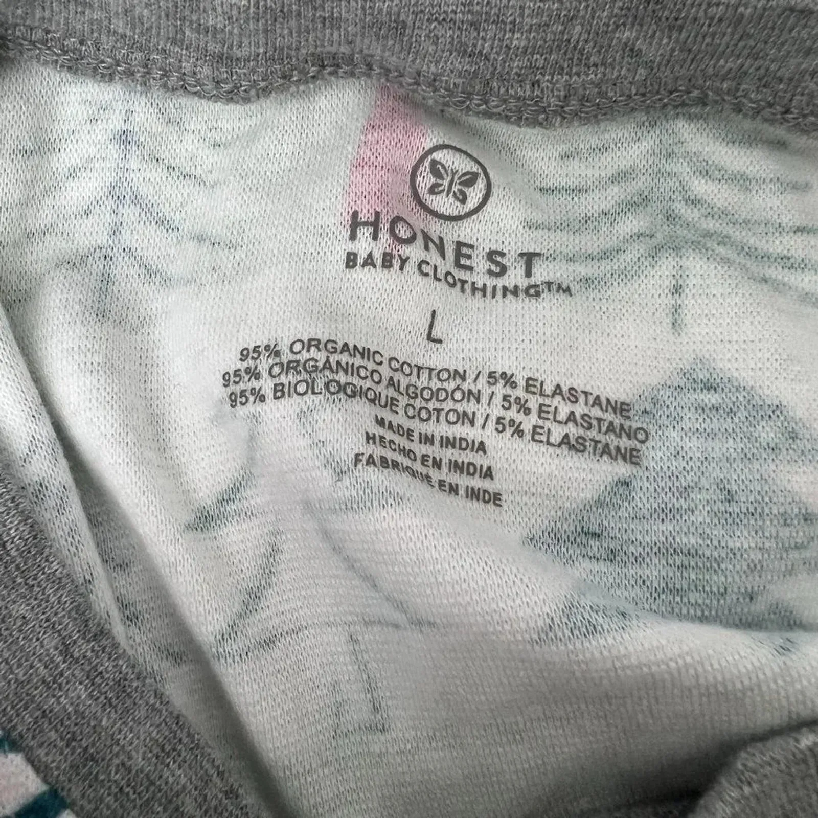 HonestBaby Organic Cotton Holiday Feelin' Pine Jammies Pajamas Large - Image 5