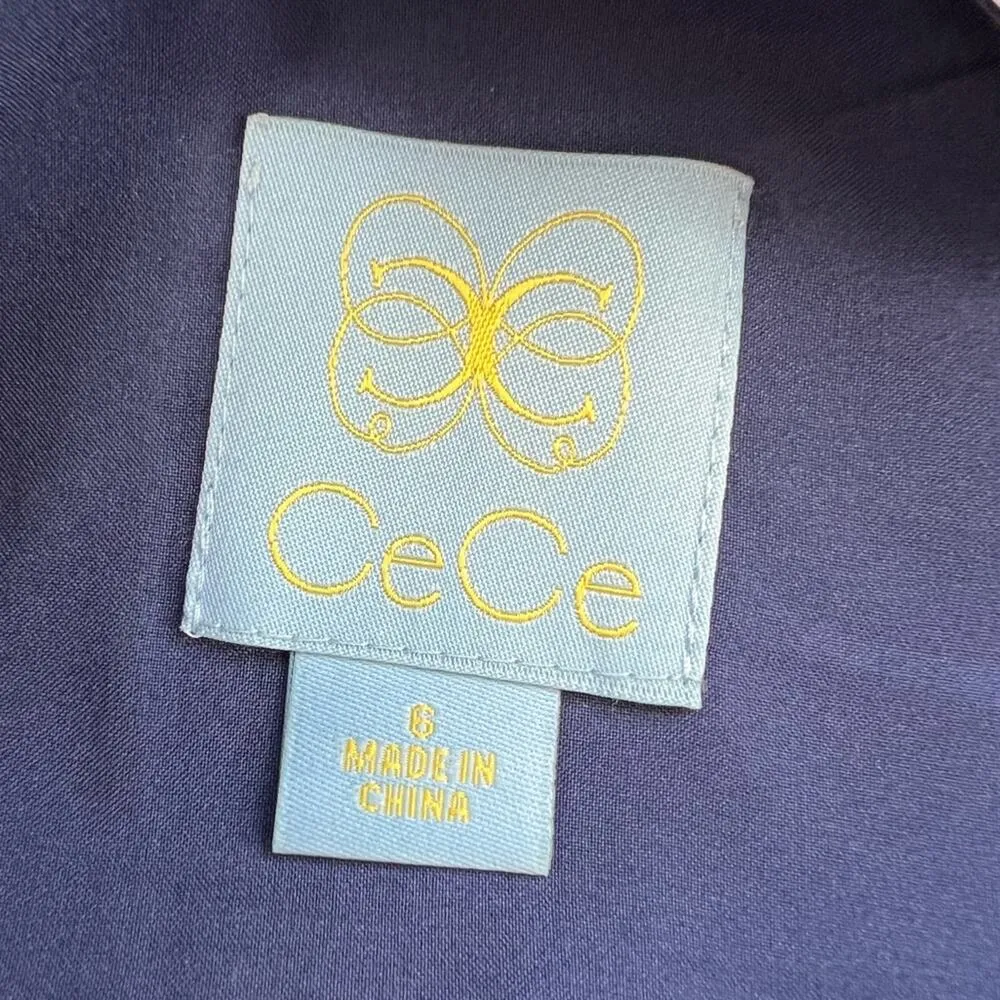 CeCe by Cynthia Steffe blue satin ribbon "CARA" sheath dress formal - Image 8