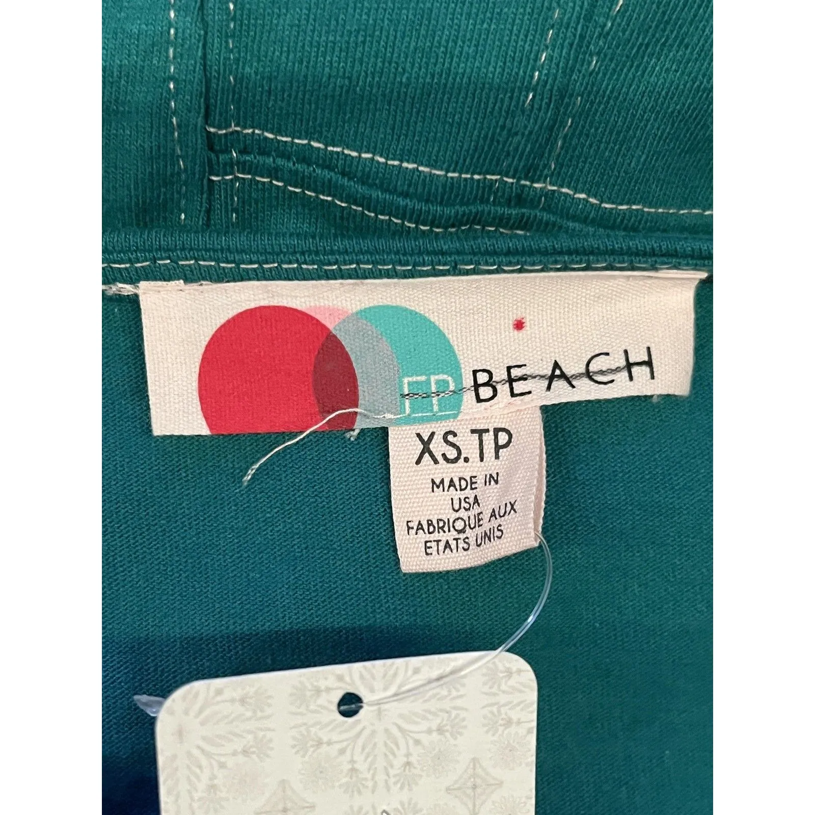 Free People FP Beach Tank Dress Womens XS Blue Out Of The Blue Cotton Made USA - Image 9