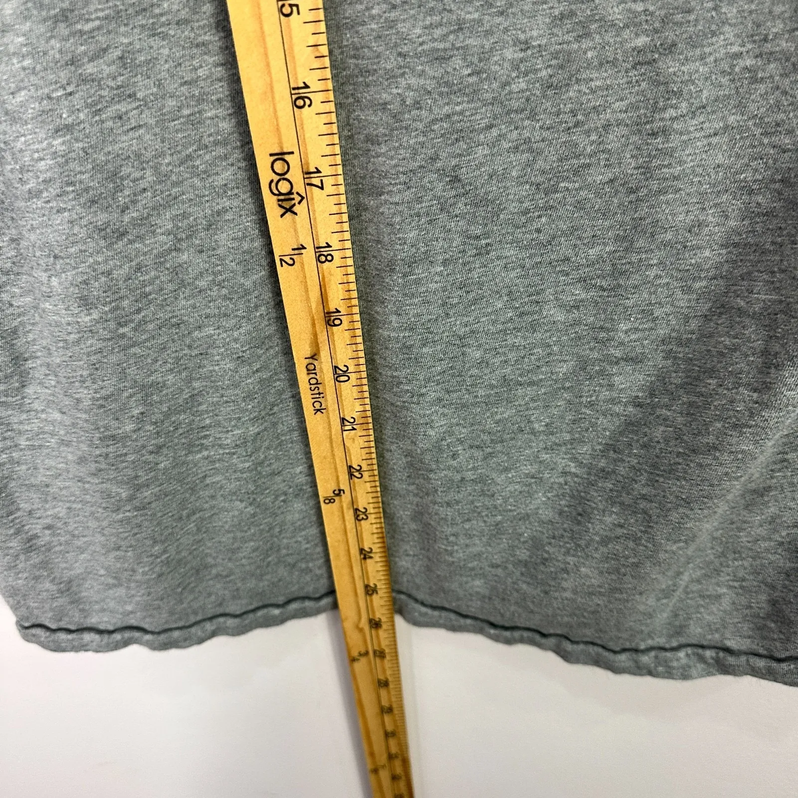 J.Crew  T-Shirt L Gray Slub Cotton V-Neck Basic Minimalist Casual Tee Basic - Image 5