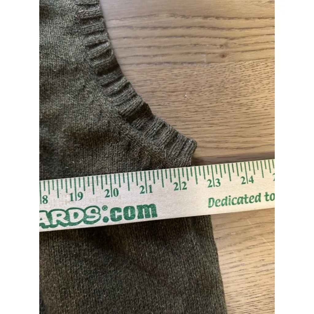 Eddie Bauer Women XXL Green‎ Rabbit Hair Blend Knit Hooded Pocket Sweater Vest - Image 5