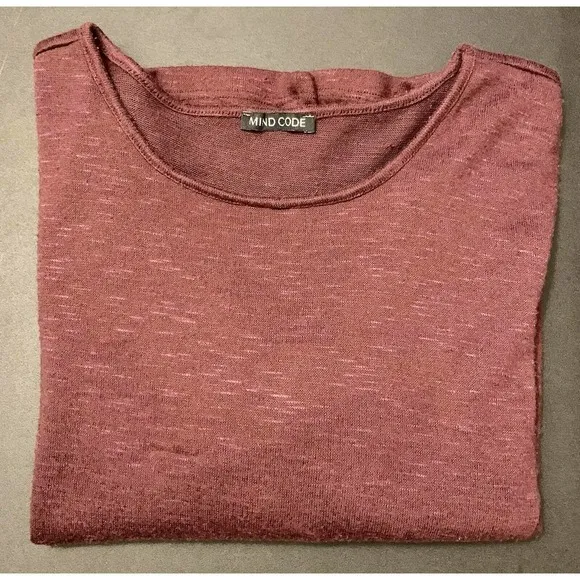 Mind‎ Code Women’s Maroon Pullover Sweater L EUC - Image 9