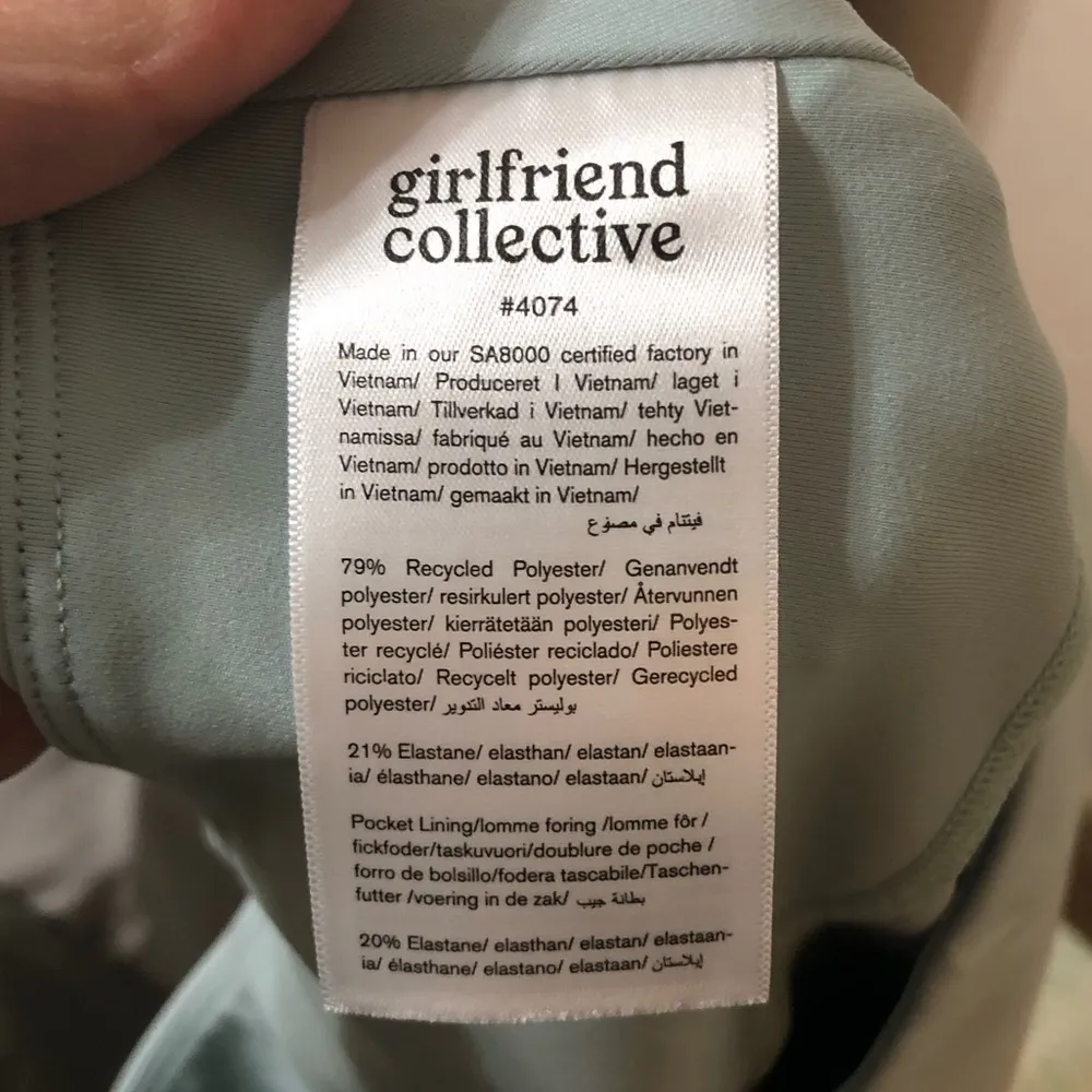 Girlfriend Collective High Rise Cropped Legging in Seafoam Light Blue Size XXXL - Image 6