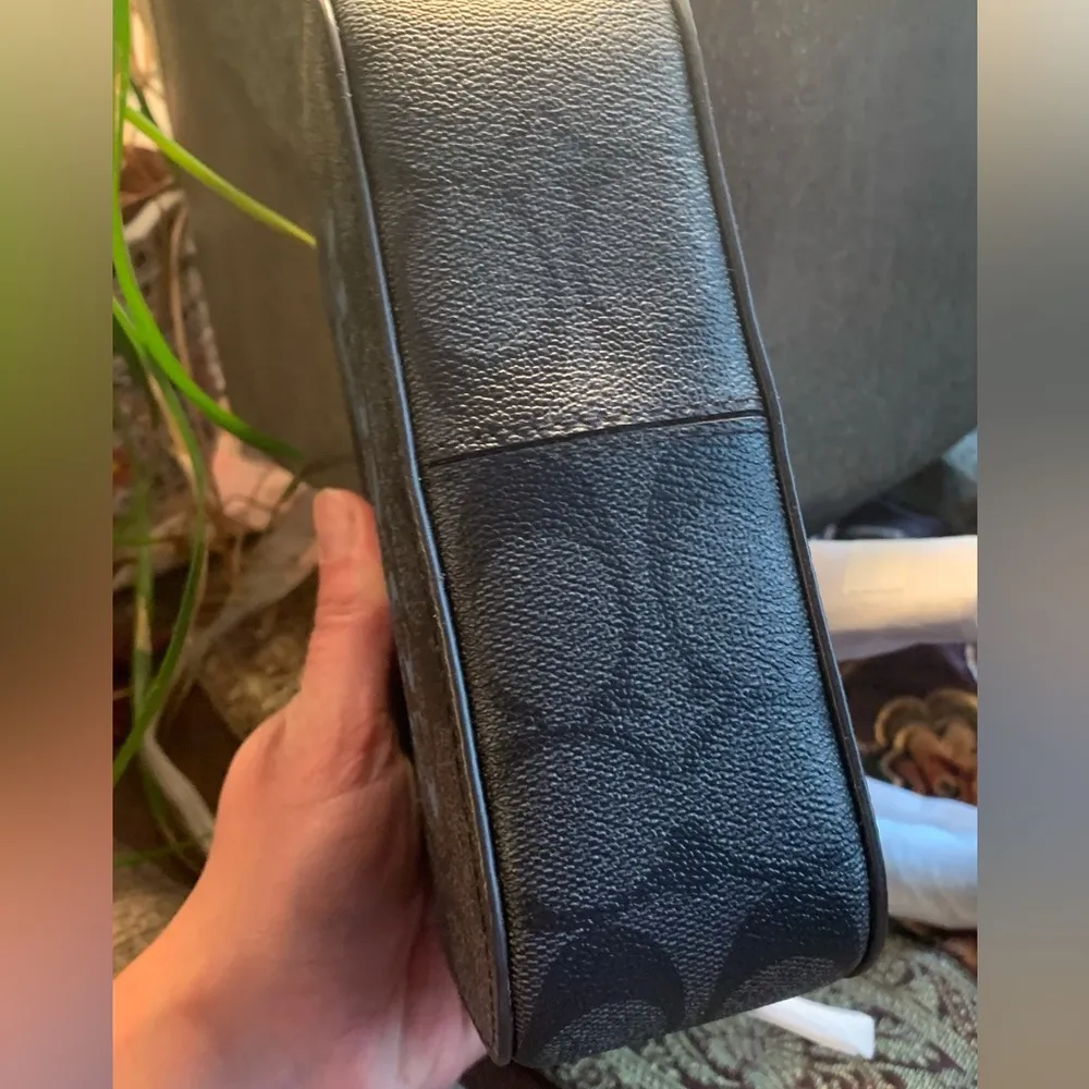 Authentic COACH Signature Coated canvas /smooth leather zip top crossbody - Image 7