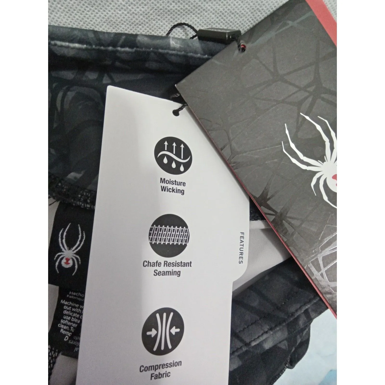 Spyder  Active Small‎ Black Gray workout yoga leggings - Image 8