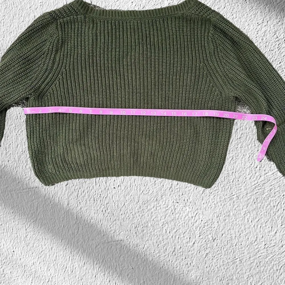 Women's Green and Khaki Jumper Size M - Image 3