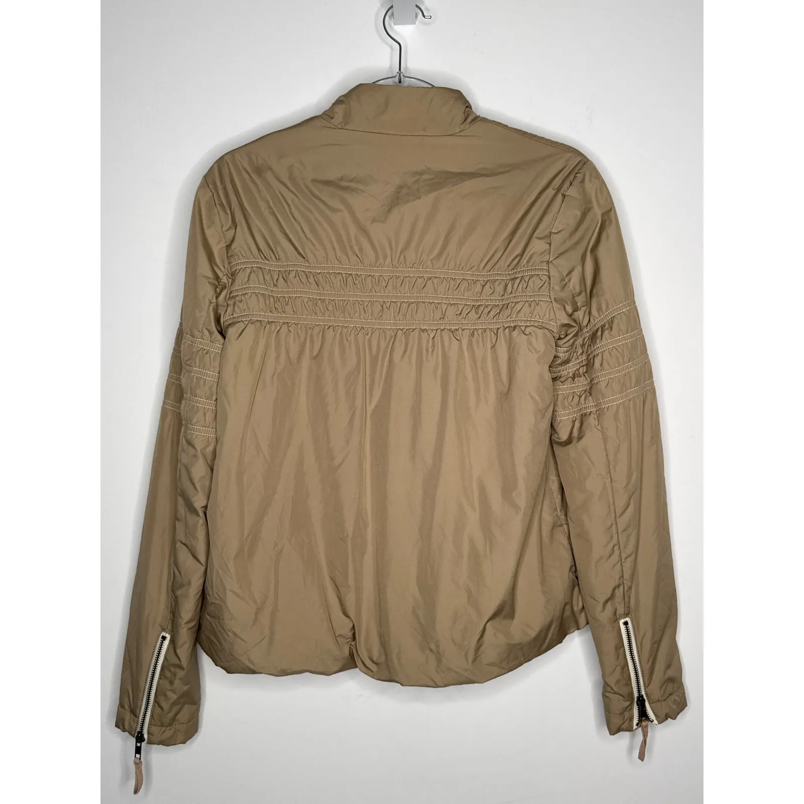 Free People Smocked Bomber Jacket with Floral Lining – Size Small - Image 13