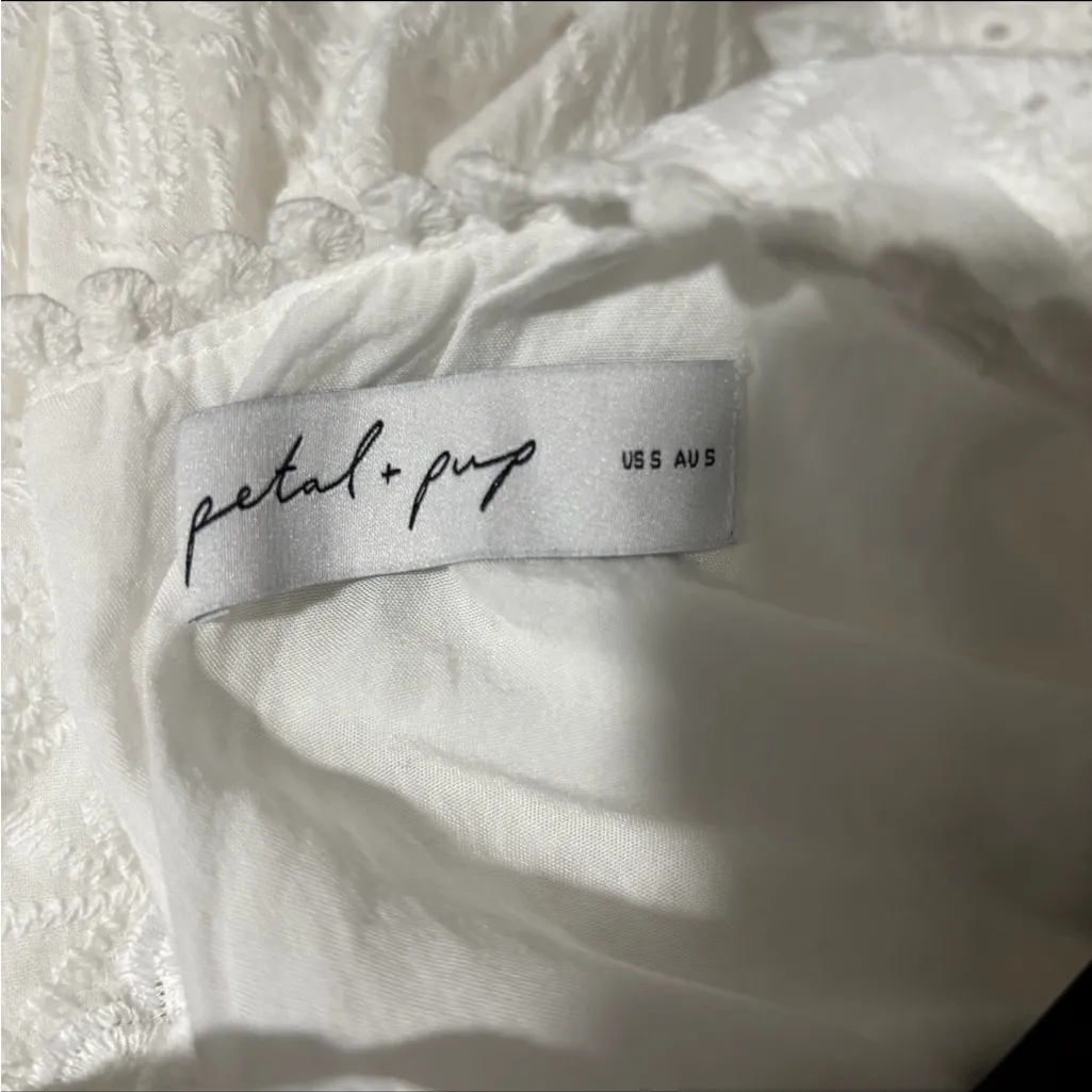 Petal & Pup MERLETTO CUT OUT MAXI DRESS WHITE Size S - Image 7