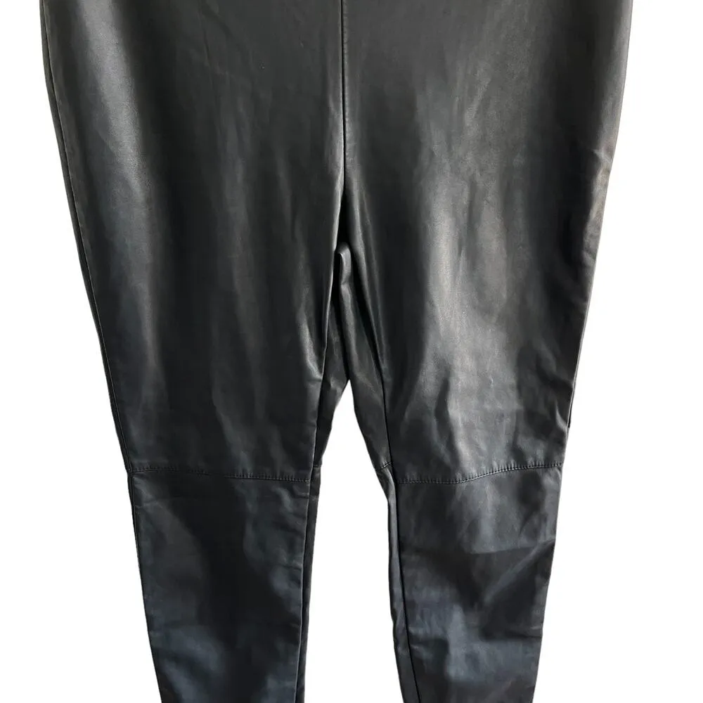 Cupcakes and Cashmere Liliana Legging Large Black Vegan Faux Leather - Image 9