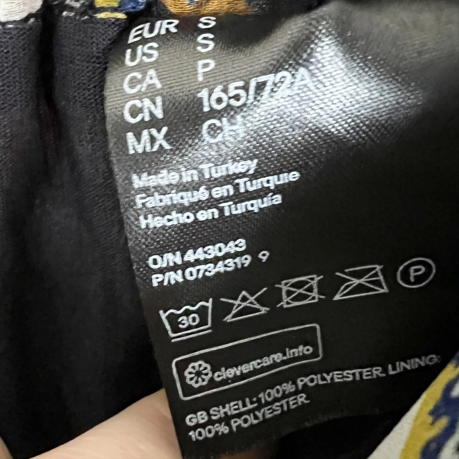 H&M Patchwork Print Pleated Maxi Skirt Size Small Blue, Orange, Yellow - Image 7