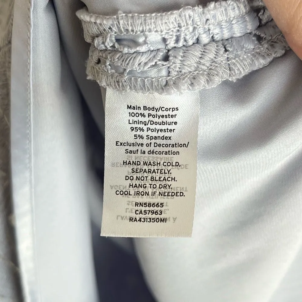 Rachel Parcell Floral Lace Sheath Dress Powder Blue Small - Image 9