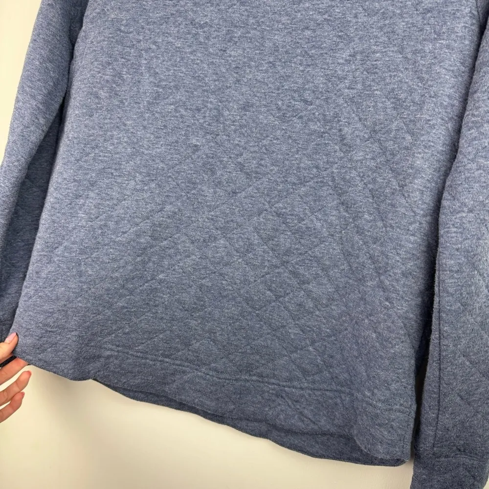 Vineyard Vines Womens Pullover Sz XS Blue Quilted Cowl Neck Sweatshirt - Image 12