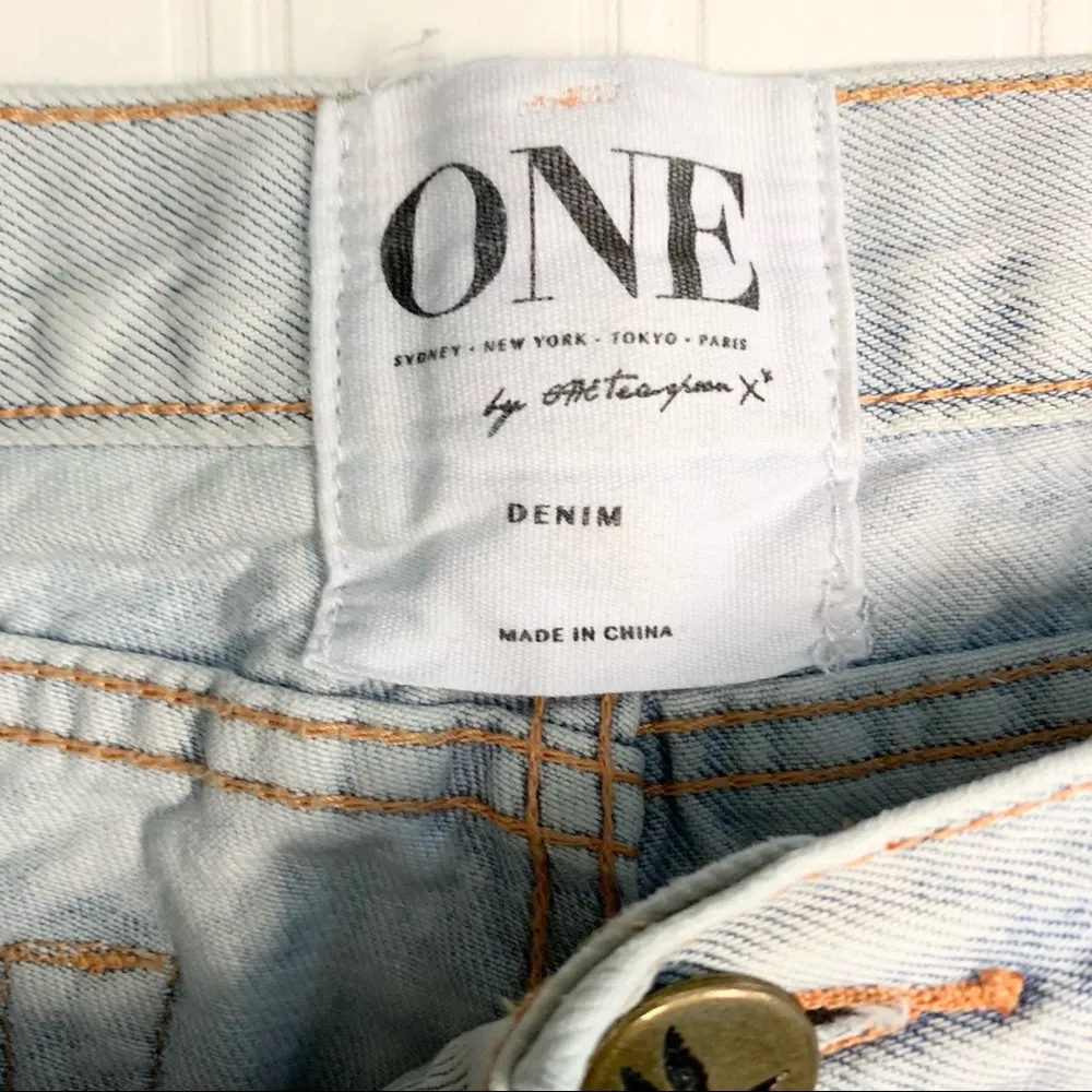 One Teaspoon Distressed Buttonfly Shorts - Image 2