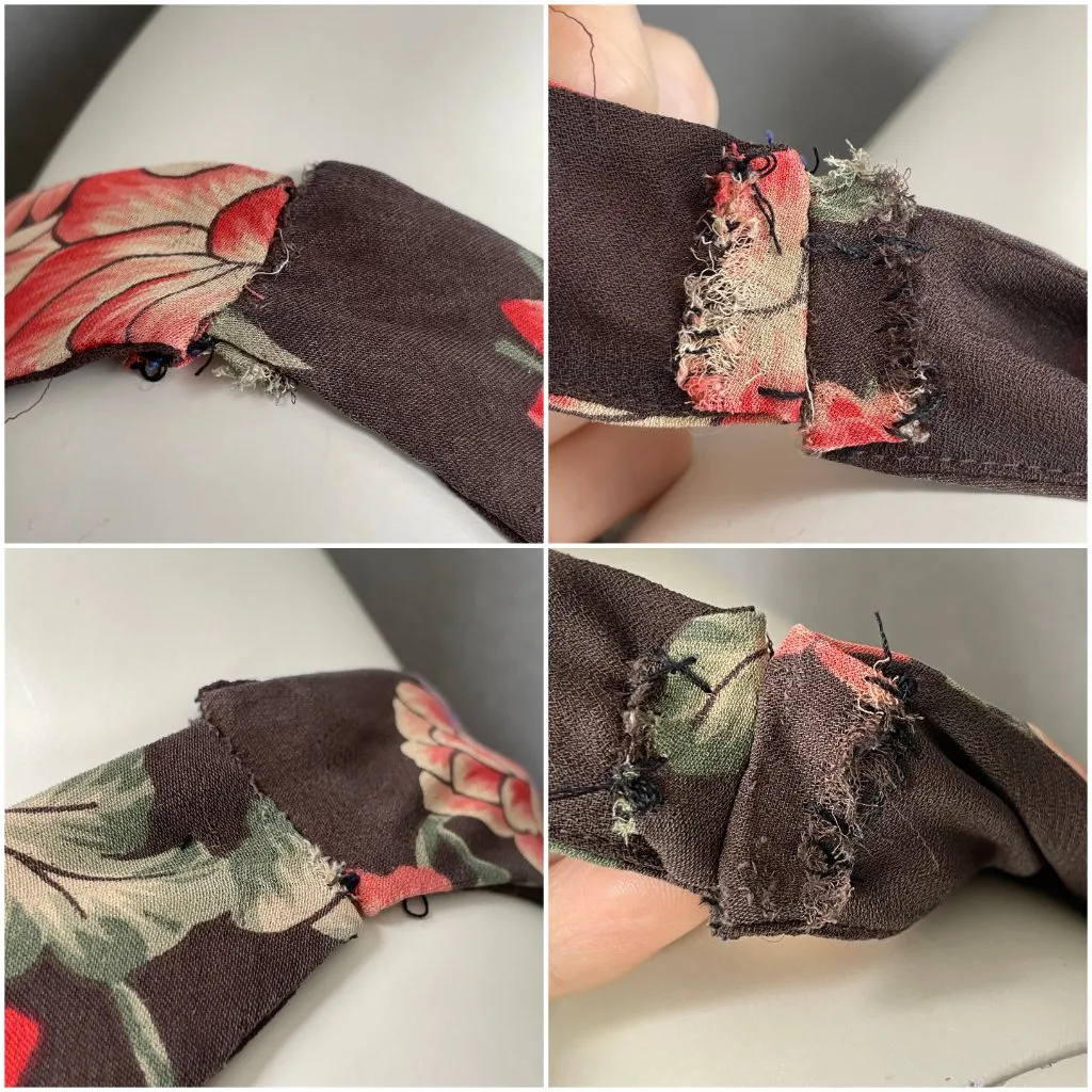 Jones New York Bias Cut Dress Silk Floral ALTERED V-Neck Women Flirty Brown Pink - Image 8