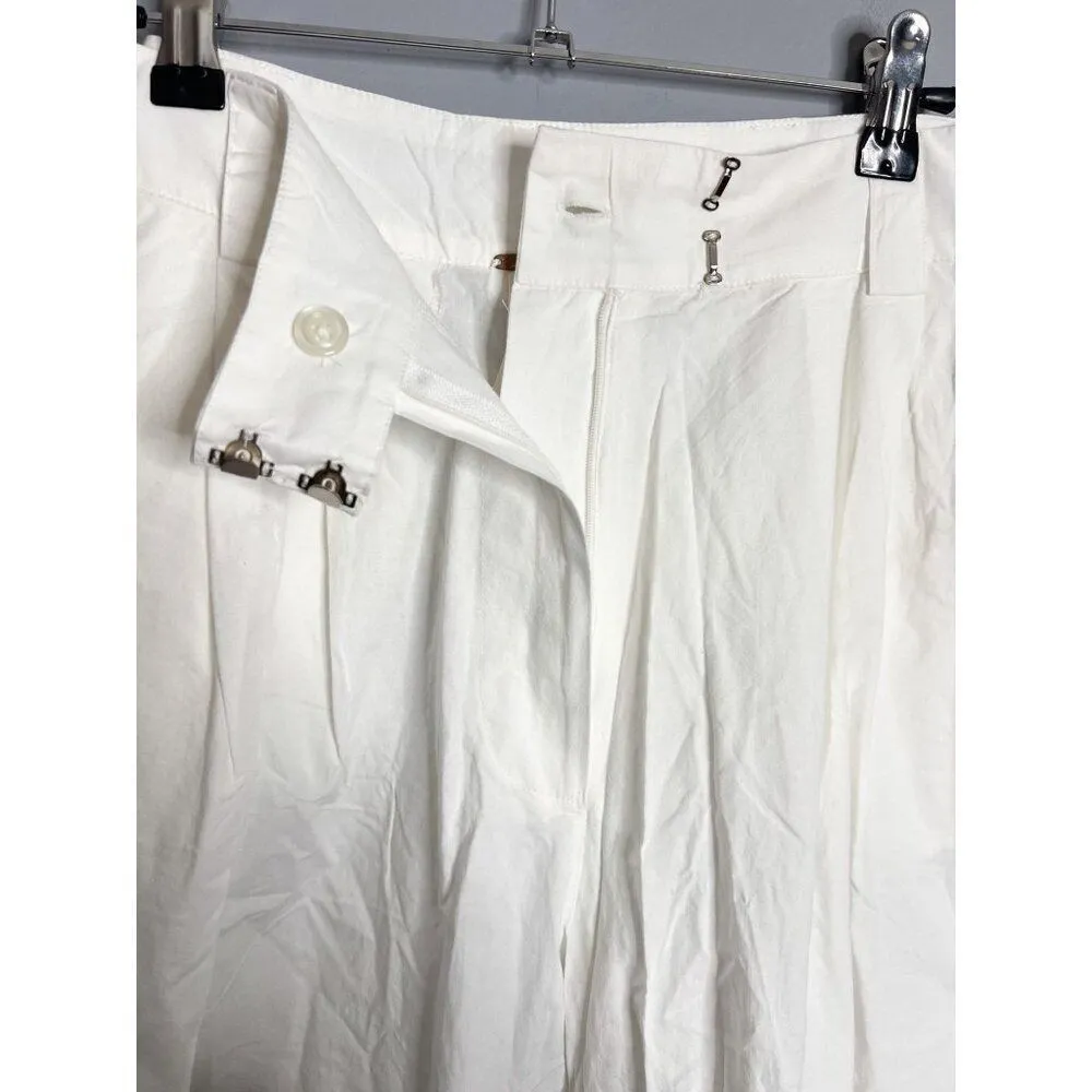 NWT Free People Ellen Set Medium White Cotton 2 Piece Crop Top Wide Leg Pant - Image 8