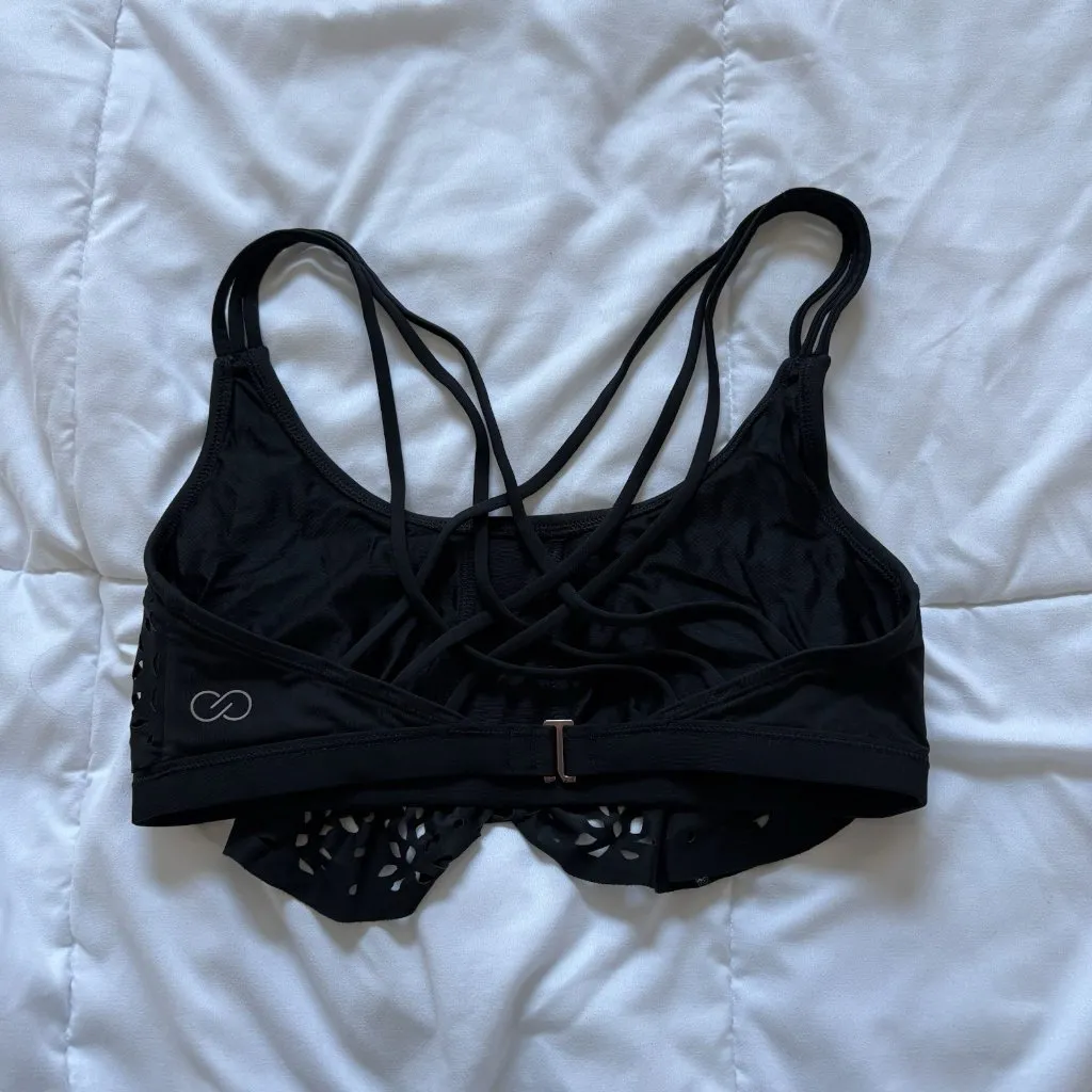 Calia Womens Size Small Black Swimsuit Bikini Top Racerback Nylon Summer Beach - Image 4