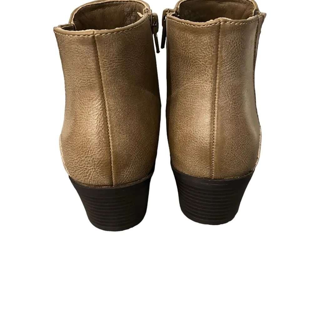 Frye & Co. JUDE Western Style Side Zip Ankle Boots Beige Taupe Sz 8.5M - Image 6