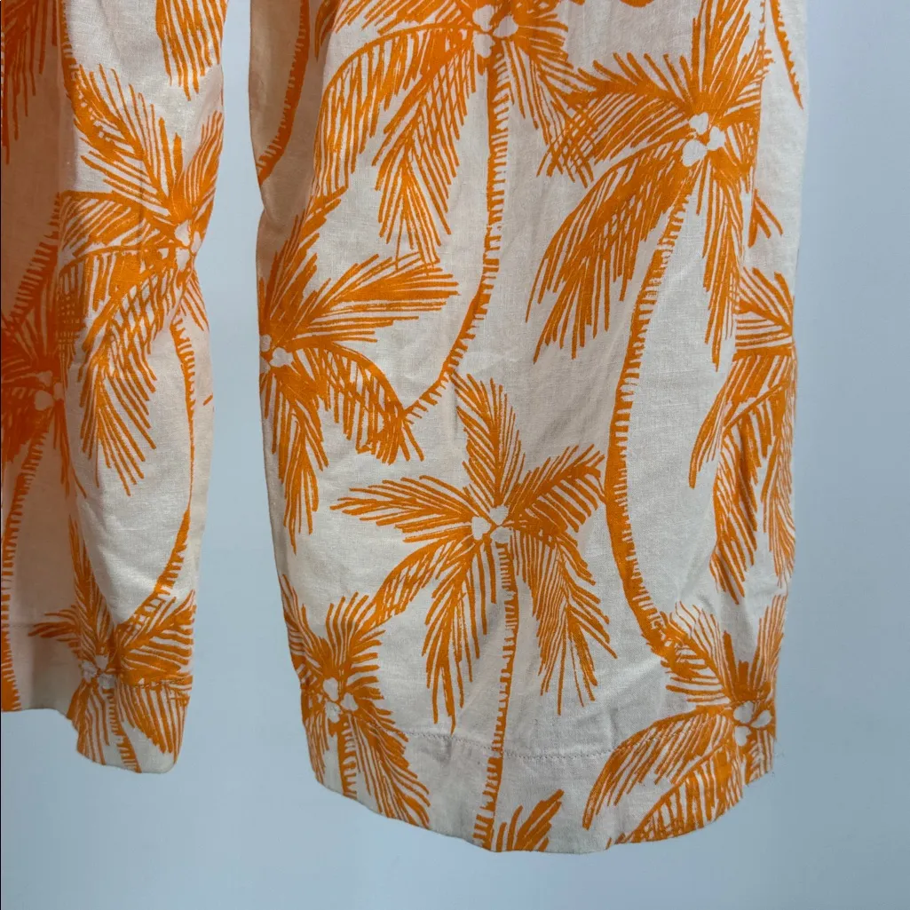 Future Collective with Alani Noelle Women's Wide Leg Relaxed Palm Tree linen 1X Orange - Image 6