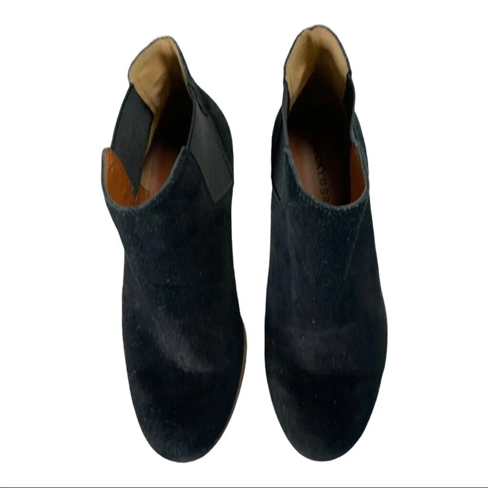 Lucky Brand | US 6.5 | Bellamy Suede Leather Block Heel Pull-On Ankle Bootie - Image 4