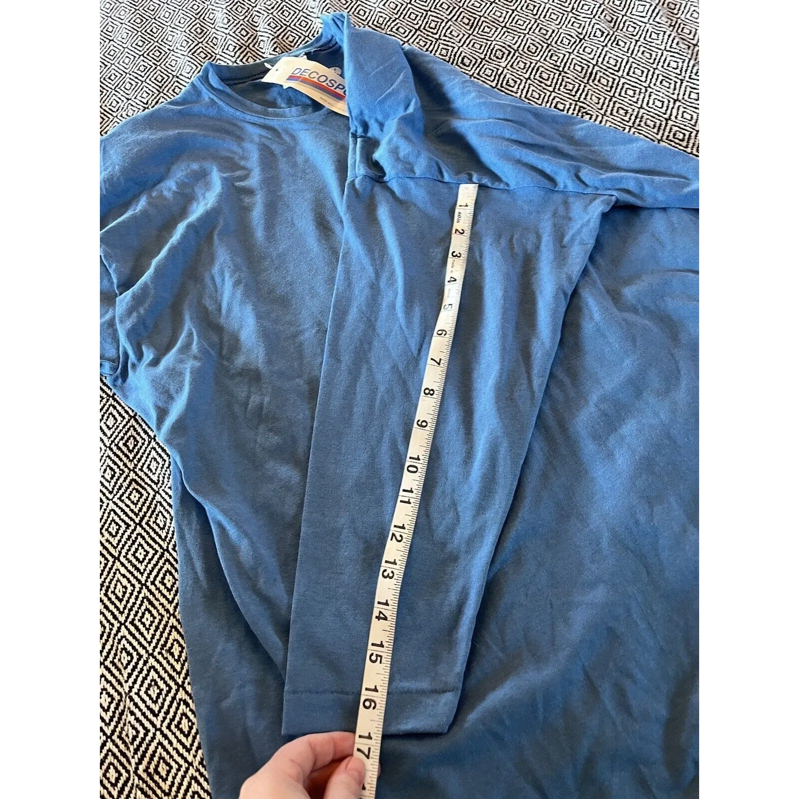 Decosport 3/4 Sleeve Single Stitch VTG 90s One Size T - Image 9